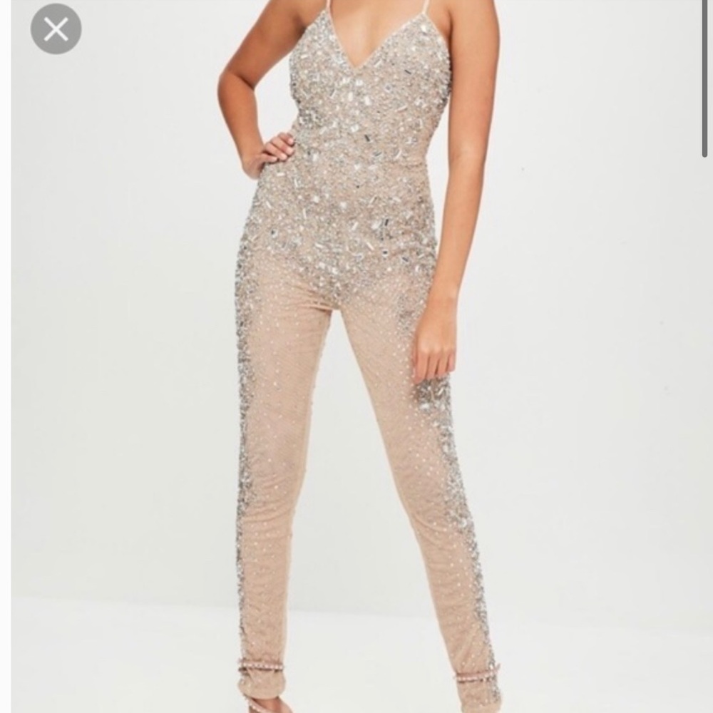 Carli Bybel Embellished Jumpsuit size 2